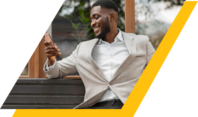 man holding phone